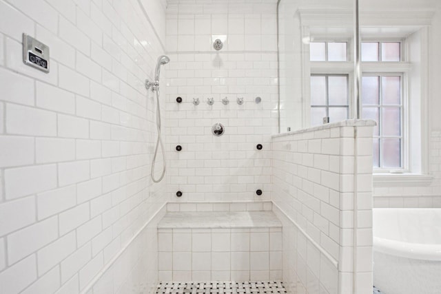 3926 N Greenview Ave, Chicago, IL 60613 - full bath with a tile shower and a tub to relax in