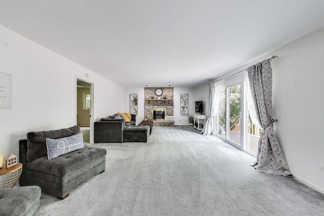 14828 W N Creek Ct, Homer Glen, IL 60491 - living room with carpet floors and a fireplace