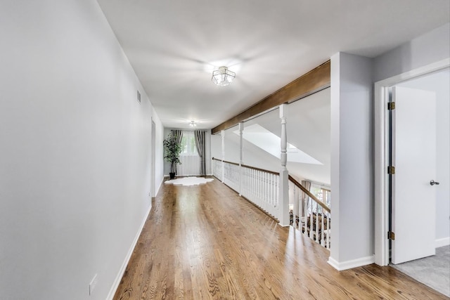 14828 W N Creek Ct, Homer Glen, IL 60491 - corridor featuring wood finished floors and beam ceiling
