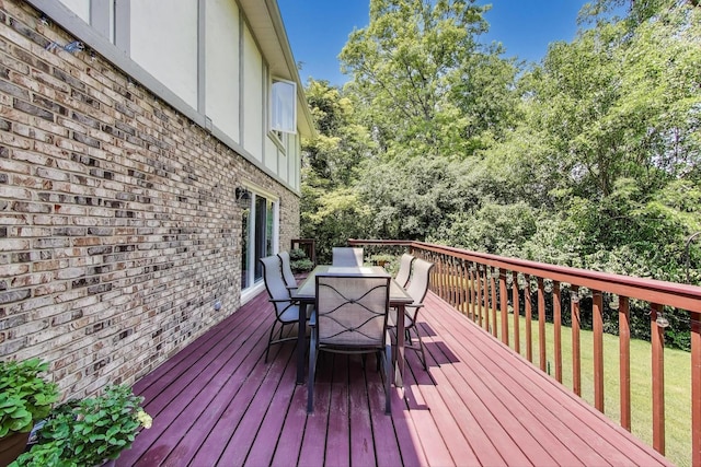 14828 W N Creek Ct, Homer Glen, IL 60491 - wooden terrace with outdoor dining area