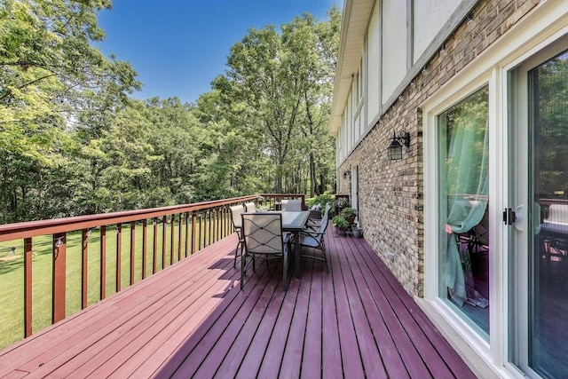 14828 W N Creek Ct, Homer Glen, IL 60491 - deck with outdoor dining area and a lawn