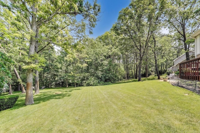 14828 W N Creek Ct, Homer Glen, IL 60491 - view of grassy yard with a deck