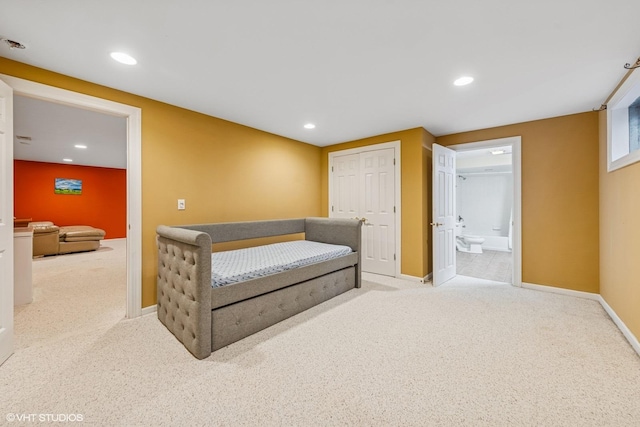 4332 Camelot Cir, Naperville, IL 60564 - bedroom featuring carpet flooring, baseboards, recessed lighting, and ensuite bathroom