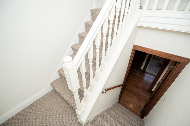 2440 Oak Park Ave, Berwyn, IL 60402 - stairs featuring carpet flooring and baseboards