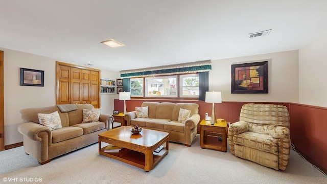 16101 Wabash Ave, South Holland, IL 60473 - living area with light colored carpet and a wainscoted wall