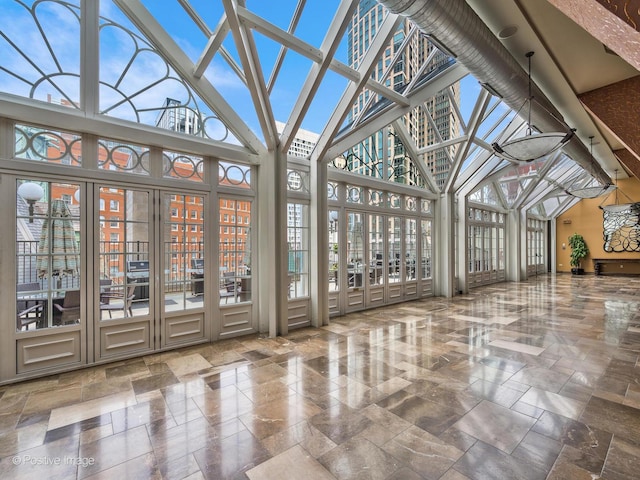 111 E Chestnut St Unit 40C, Chicago, IL 60611 - unfurnished sunroom with french doors
