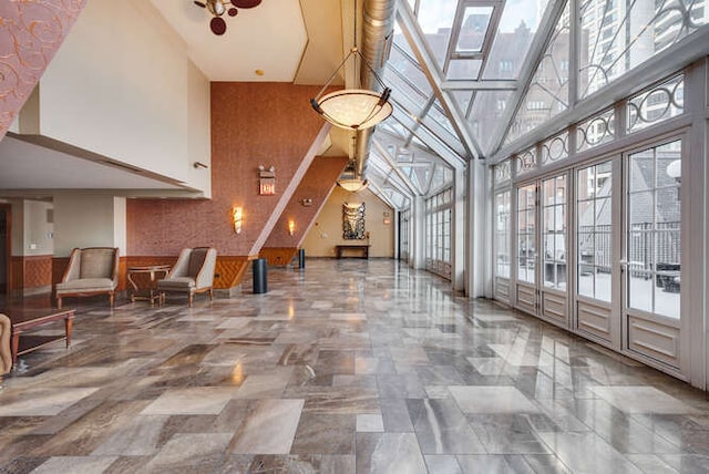 111 E Chestnut St Unit 40C, Chicago, IL 60611 - building lobby featuring a high ceiling