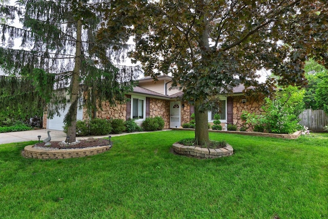 833 Summerfield Dr, Roselle, IL 60172 - obstructed view of property featuring stone siding and driveway