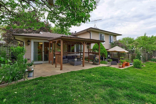 833 Summerfield Dr, Roselle, IL 60172 - back of house featuring an outdoor living space and a patio