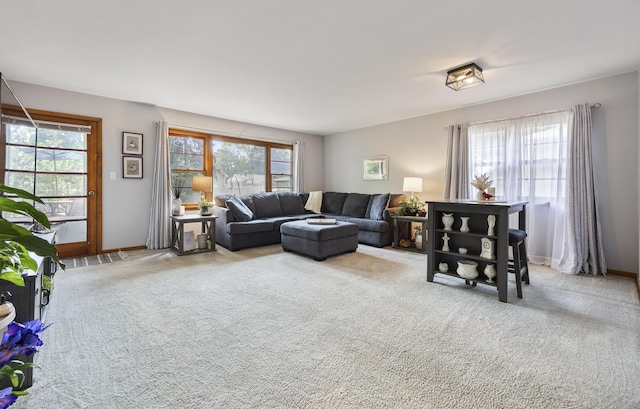 931 Sunset Rd, Wheaton, IL 60189 - living area with carpet and baseboards