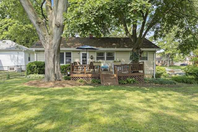 931 Sunset Rd, Wheaton, IL 60189 - rear view of house featuring a deck
