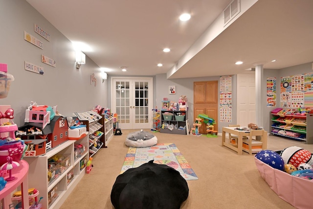 1422 Deer Creek Ln, Lake In The Hills, IL 60156 - playroom with recessed lighting and carpet floors