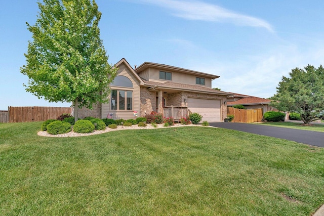 2825 Centurion Ln, New Lenox, IL 60451 - view of front of house with asphalt driveway, brick siding, and an attached garage