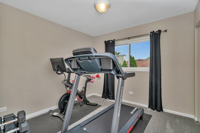 2825 Centurion Ln, New Lenox, IL 60451 - exercise room featuring baseboards and carpet floors