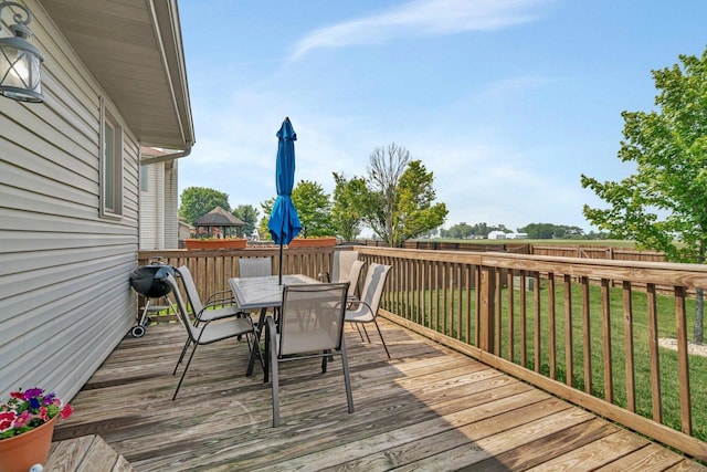 2825 Centurion Ln, New Lenox, IL 60451 - wooden deck with outdoor dining area