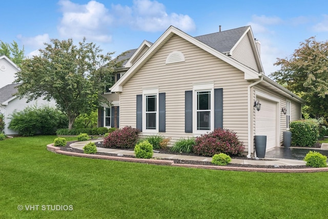1981 White Oak Dr, Algonquin, IL 60102 - view of front facade with an attached garage, a front yard, and asphalt driveway