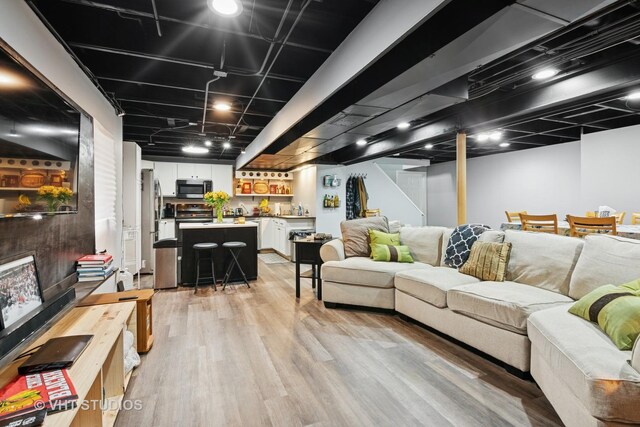 1981 White Oak Dr, Algonquin, IL 60102 - living room featuring light wood-type flooring