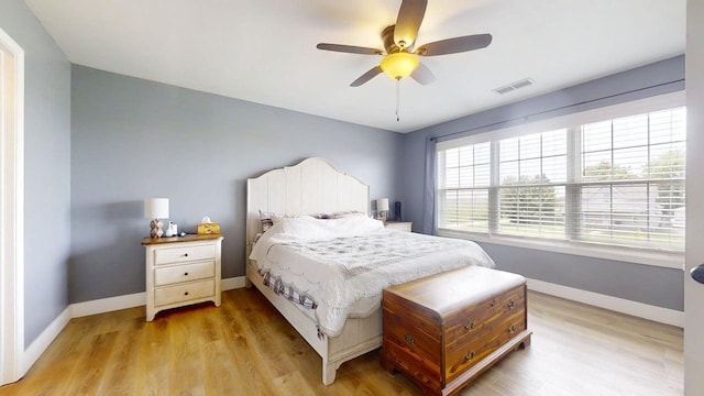 1313 W Ridge Ln, Champaign, IL 61822 - bedroom featuring light wood finished floors and a ceiling fan