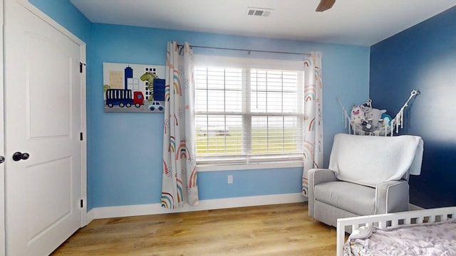 1313 W Ridge Ln, Champaign, IL 61822 - bedroom with wood finished floors and ceiling fan
