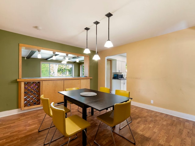 225 S Gladstone Ave, Aurora, IL 60506 - dining area featuring wood finished floors and baseboards