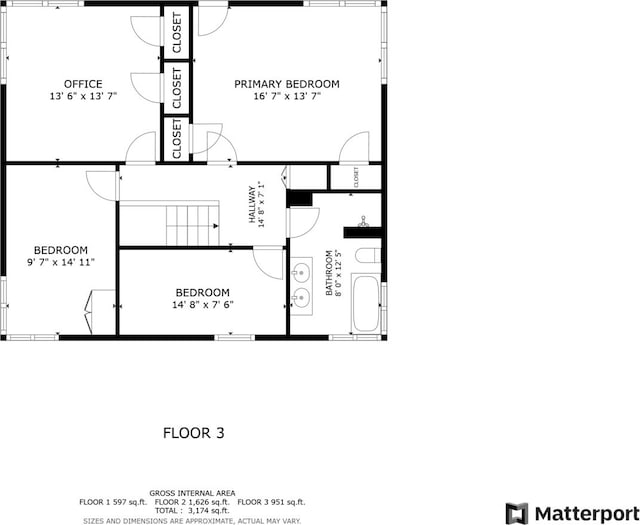 225 S Gladstone Ave, Aurora, IL 60506 - room layout