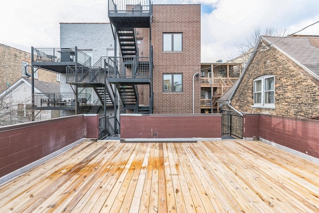 2714 W Cortez St Unit 1, Chicago, IL 60622 - wooden terrace with stairway
