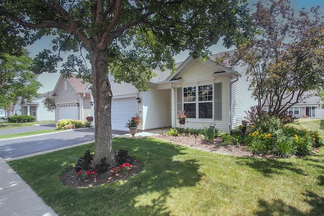 11646 Evergreen Ln, Huntley, IL 60142 - ranch-style house featuring a front yard and driveway