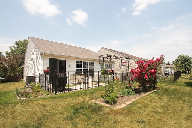 11646 Evergreen Ln, Huntley, IL 60142 - rear view of property featuring a pergola and roof with shingles