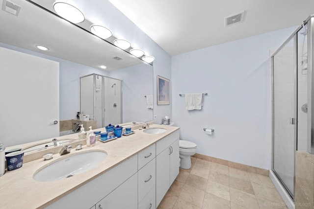 333 N Jefferson St Unit 307, Chicago, IL 60661 - bathroom with a stall shower and double vanity