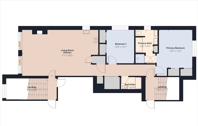 4011 W Fullerton Ave Unit 2E, Chicago, IL 60639 - view of floor plan / room layout