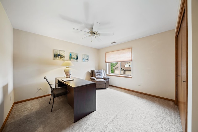 8964 Dublin St Unit 12C, Orland Park, IL 60462 - office space featuring carpet floors, a ceiling fan, and baseboards