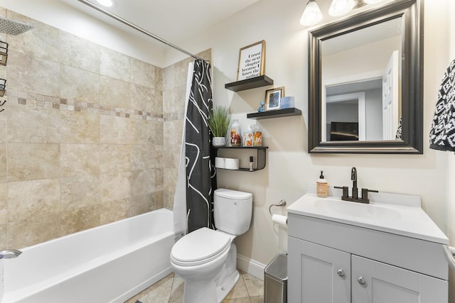 4717 N Kenmore Ave Unit Gs, Chicago, IL 60640 - bathroom with vanity, shower / bath combo with shower curtain, and tile patterned flooring