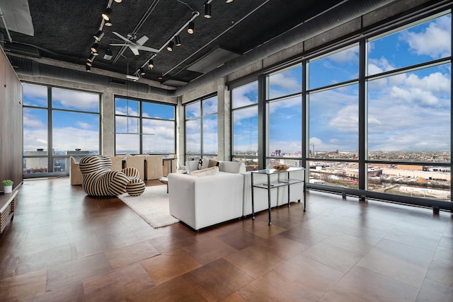 1530 S State St Unit 18A-B, Chicago, IL 60605 - living room with a high ceiling, floor to ceiling windows, and plenty of natural light