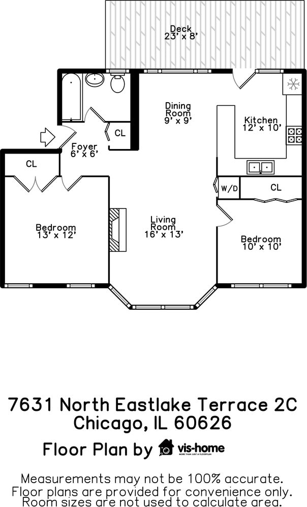 7631 N Eastlake Ter Unit 2C, Chicago, IL 60626 - home floor plan
