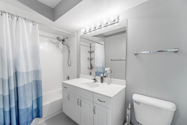 390 S Western Ave Unit 504, Des Plaines, IL 60016 - full bathroom with vanity, shower / tub combo with curtain, and tile patterned floors