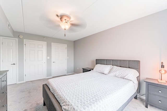 390 S Western Ave Unit 504, Des Plaines, IL 60016 - bedroom featuring light colored carpet and a ceiling fan