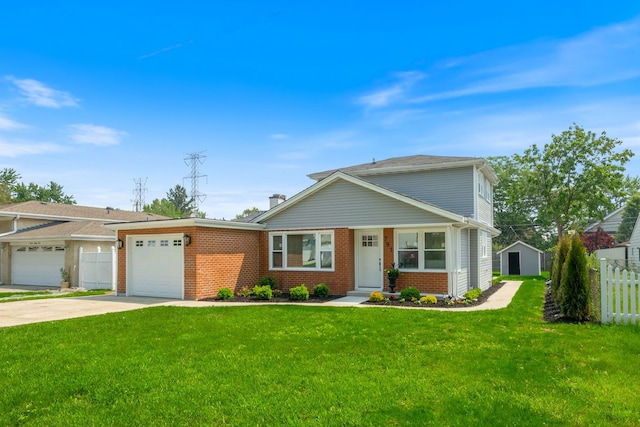 791 N Michigan St, Elmhurst, IL 60126 - view of front facade featuring driveway, a garage, and brick siding