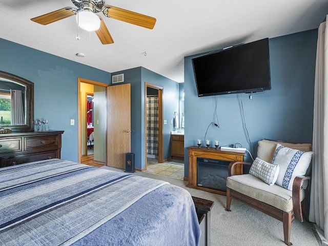 4306 Westridge Dr, Winnebago, IL 61088 - bedroom featuring ensuite bathroom and ceiling fan