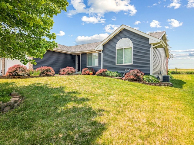 4306 Westridge Dr, Winnebago, IL 61088 - single story home featuring a front lawn and central air condition unit