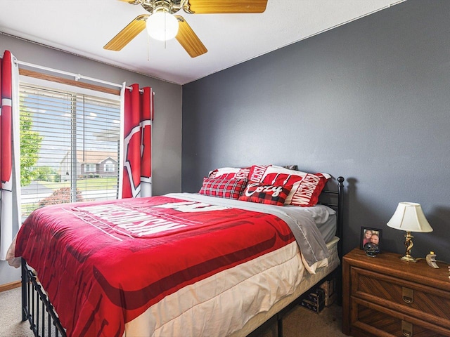 4306 Westridge Dr, Winnebago, IL 61088 - carpeted bedroom featuring a ceiling fan and baseboards