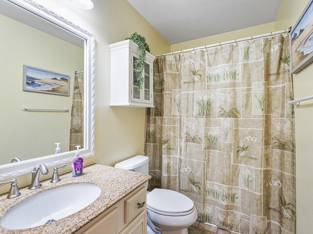4306 Westridge Dr, Winnebago, IL 61088 - full bathroom featuring vanity, toilet, and curtained shower