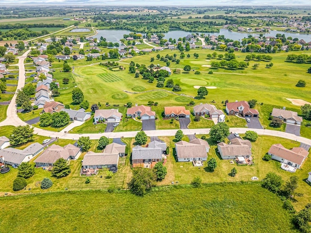 4306 Westridge Dr, Winnebago, IL 61088 - aerial perspective of suburban area featuring a nearby body of water and a local golf course