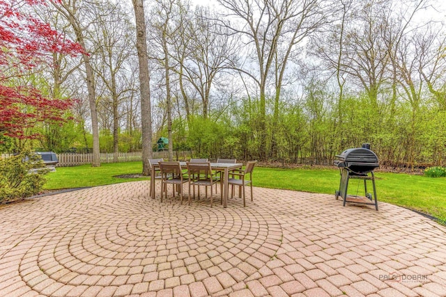 43 Kings Cross Dr, Lincolnshire, IL 60069 - view of patio / terrace with a grill and outdoor dining area
