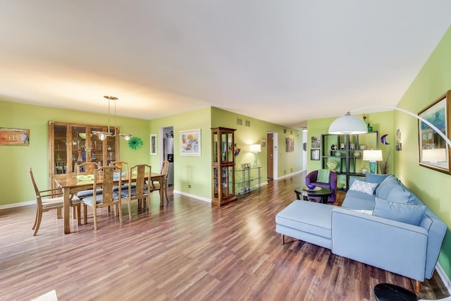 1226 Beau Dr, Park Ridge, IL 60068 - living room with wood finished floors and baseboards