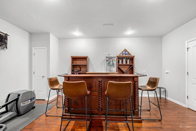 24147 S Sunset Dr, Channahon, IL 60410 - indoor dry bar with dark wood-style floors