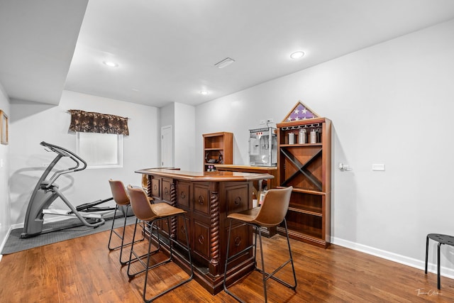 24147 S Sunset Dr, Channahon, IL 60410 - indoor dry bar with wood finished floors and recessed lighting