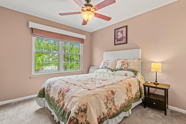 7 Farmington Ct, Lake In The Hills, IL 60156 - bedroom with carpet, baseboards, and a ceiling fan