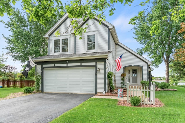 7 Farmington Ct, Lake In The Hills, IL 60156 - traditional-style house with asphalt driveway and an attached garage