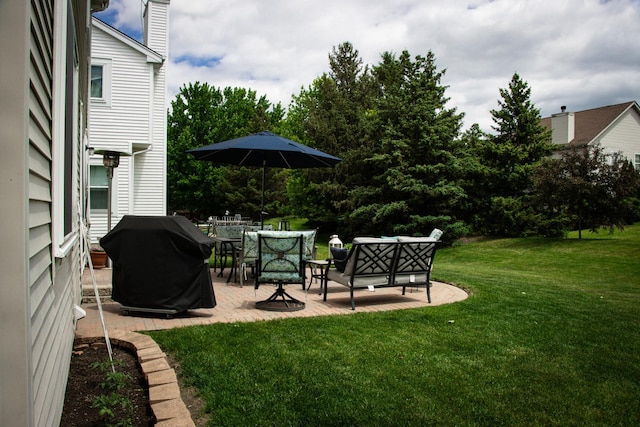 1024 Lakestone Ln, Aurora, IL 60504 - view of grassy yard with a patio area