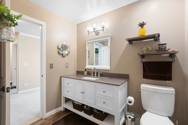 211 Spring Point Dr, Carpentersville, IL 60110 - bathroom featuring vanity and wood finished floors